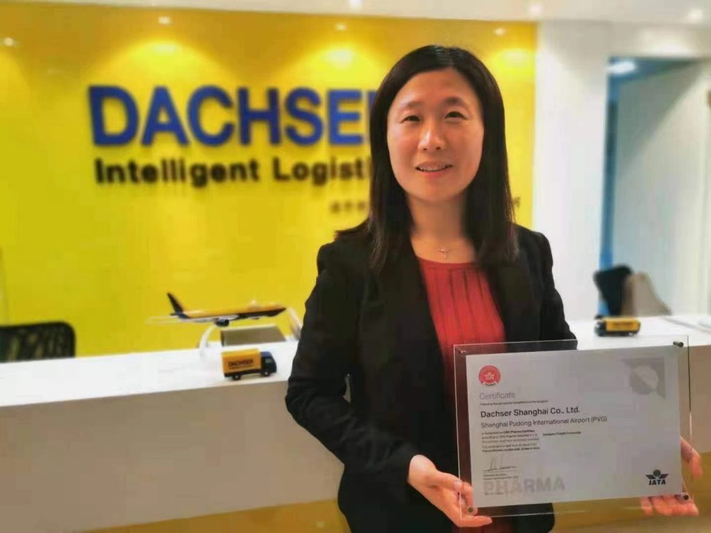 Dachser Shanghai is recognized as CEIV Pharma Certified by IATA